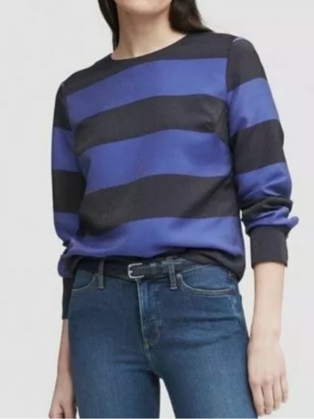 Banana Republic NEW Women’s Blue Stripe Long Sleeve Blouse Size Medium (M)